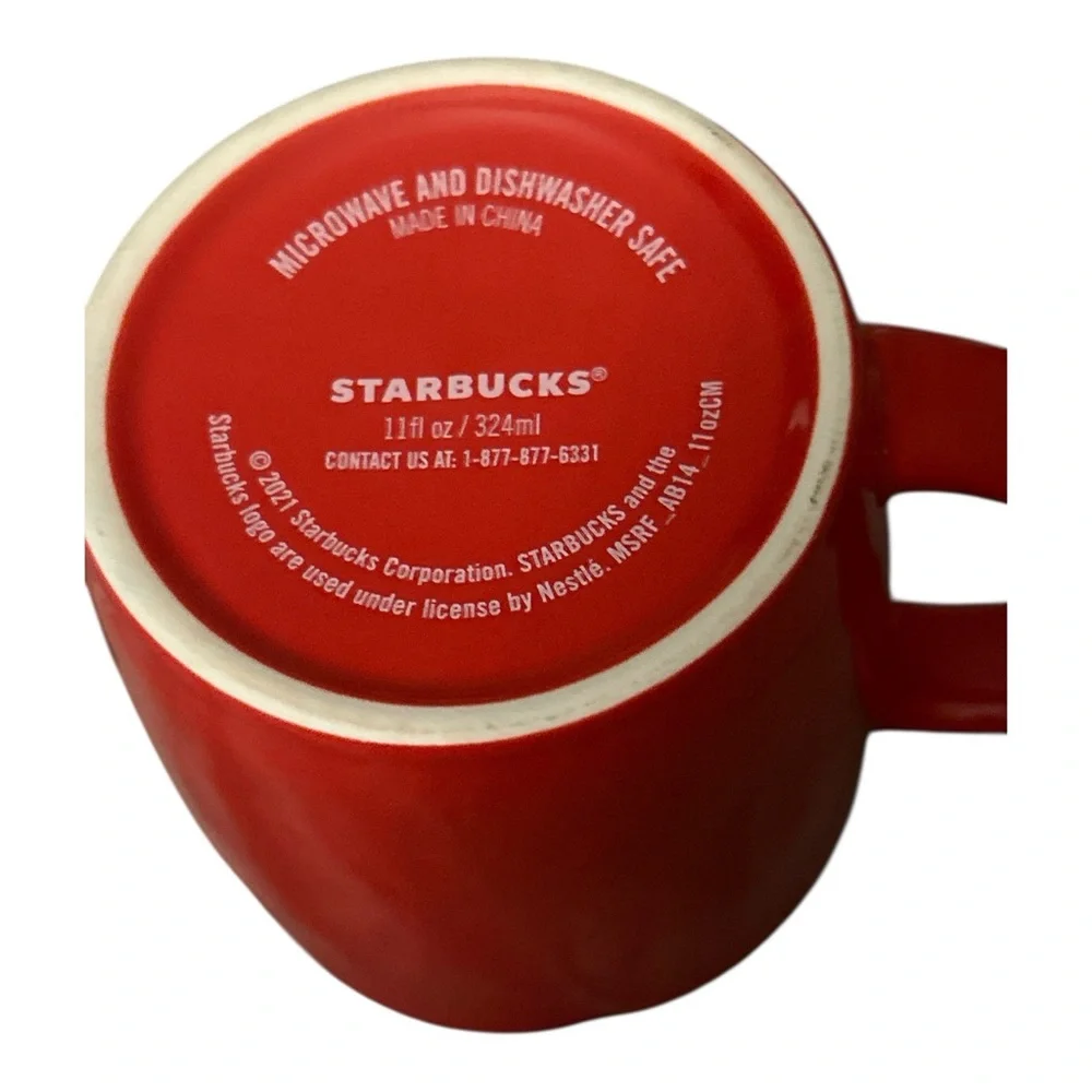 Starbucks Red Siren‎ Logo Coffee Mug 11oz 2021 Ceramic Collectible